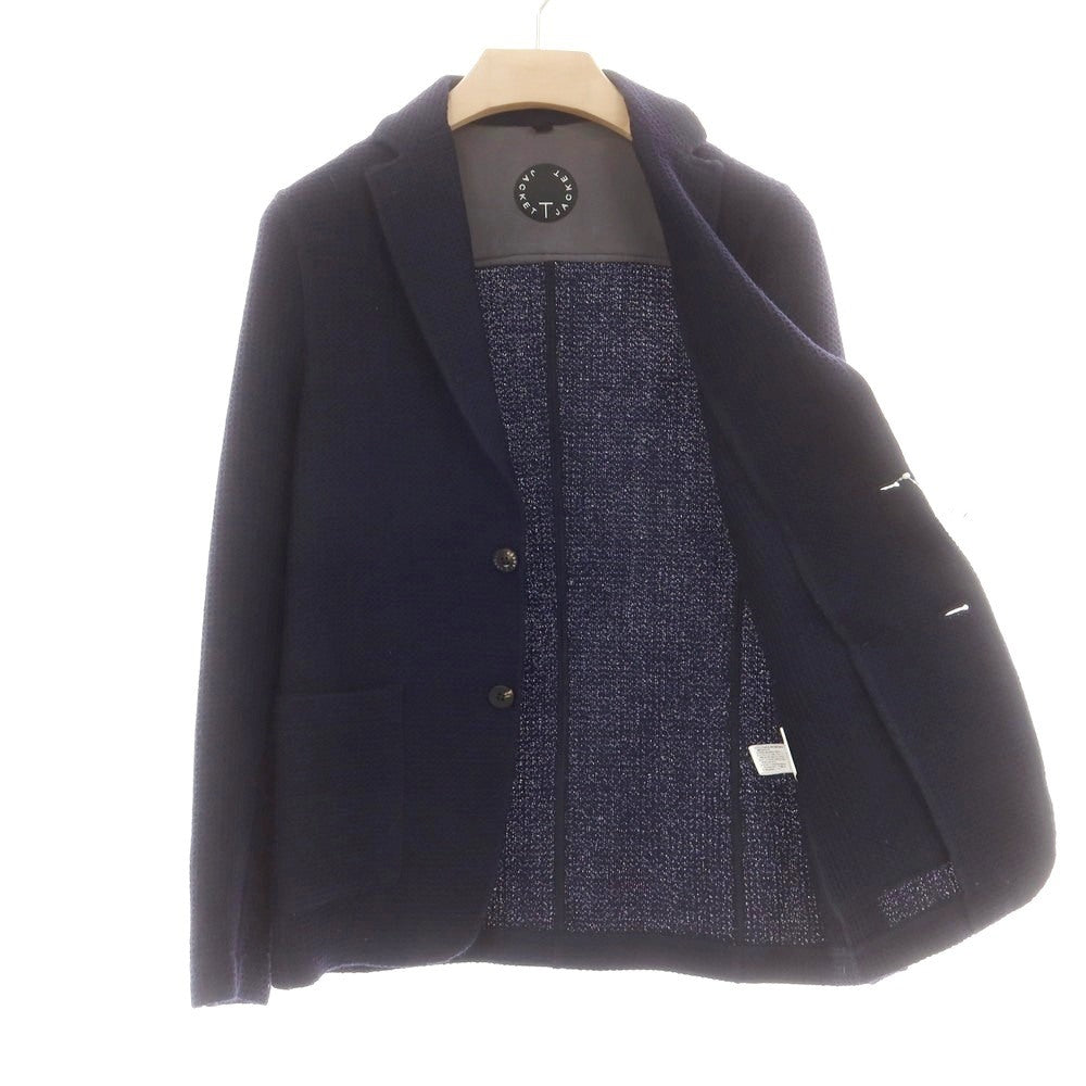 【中古】ティージャケット T-JACKET ウール 2B カジュアルジャケット ネイビー【 XS 】【 状態ランクB 】【 メンズ 】