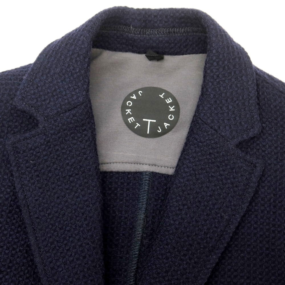 【中古】ティージャケット T-JACKET ウール 2B カジュアルジャケット ネイビー【 XS 】【 状態ランクB 】【 メンズ 】