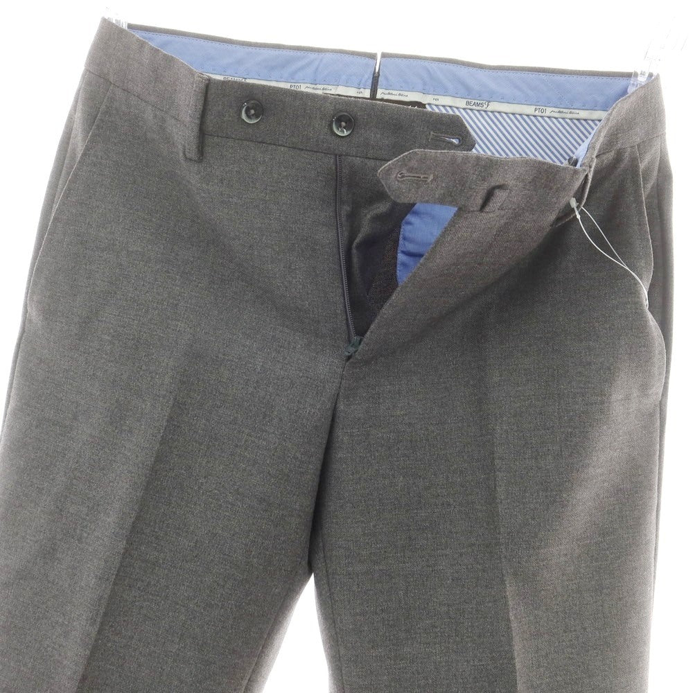 【中古】ピーティーゼロウーノ PT01 BEAMS F別注 SUPER100‘S ウール ドレススラックスパンツ グレー【 44 】【 状態ランクB 】【 メンズ 】