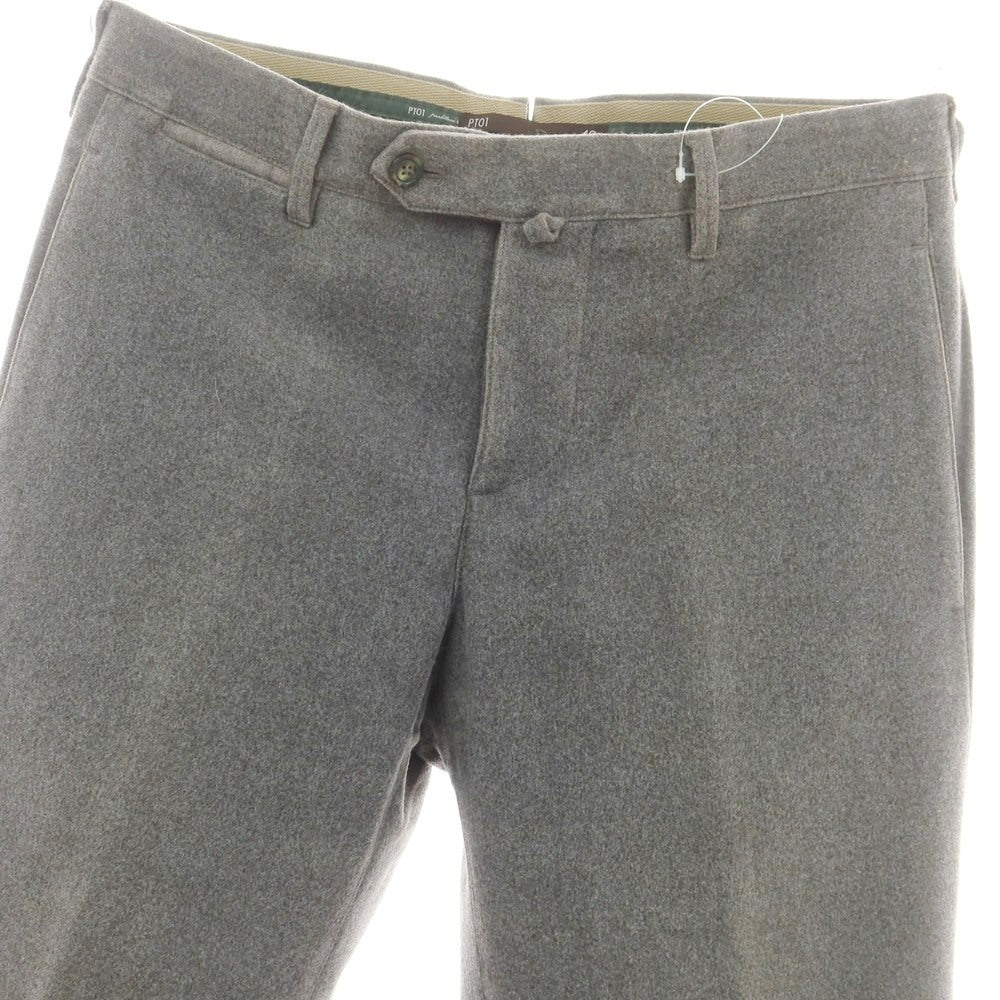 【中古】ピーティーゼロウーノ PT01 BEAMS F別注 SUPER110‘S ウール ドレススラックスパンツ グレー【 46 】【 状態ランクC 】【 メンズ 】