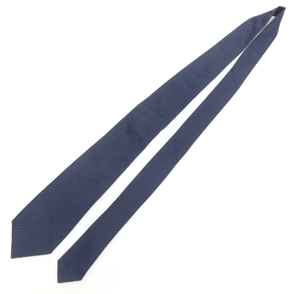 【中古】リガッティ Rigatti シルク セッテピエゲ ドット柄ネクタイ ネイビー【 状態ランクC 】【 メンズ 】