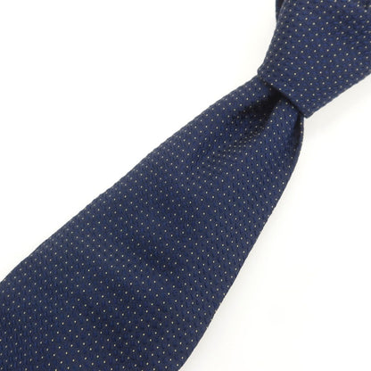 【中古】リガッティ Rigatti シルク セッテピエゲ ドット柄ネクタイ ネイビー【 状態ランクC 】【 メンズ 】