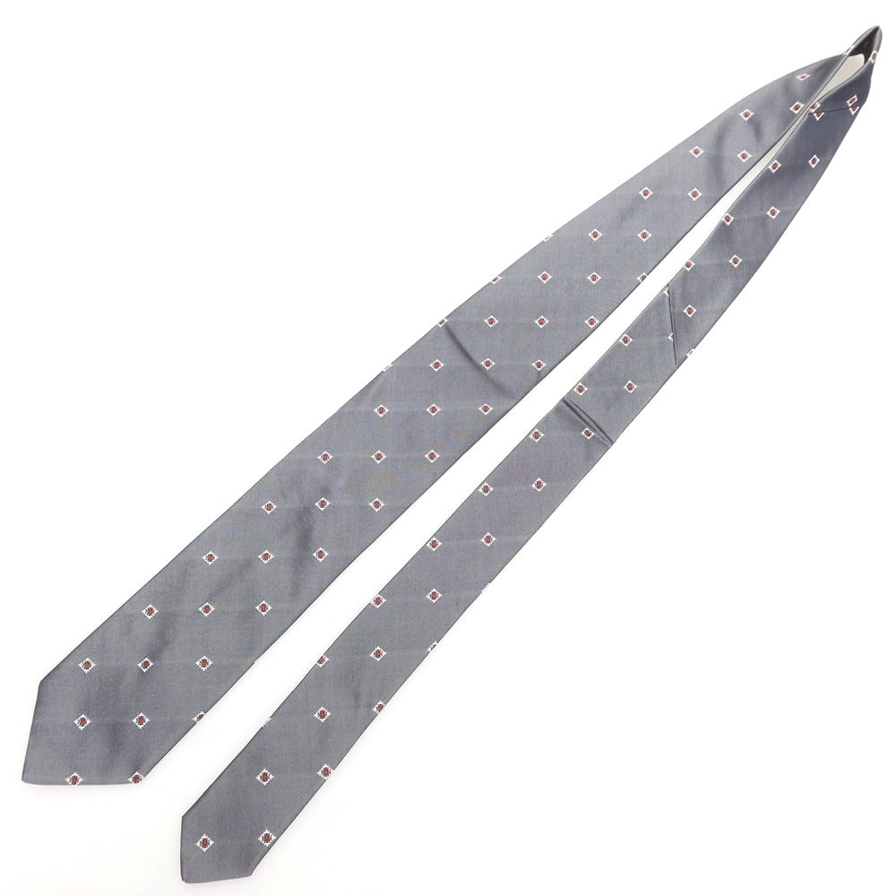 【中古】フランコミヌッチ franco minucci シルク 小紋柄ネクタイ グレー【 状態ランクB 】【 メンズ 】