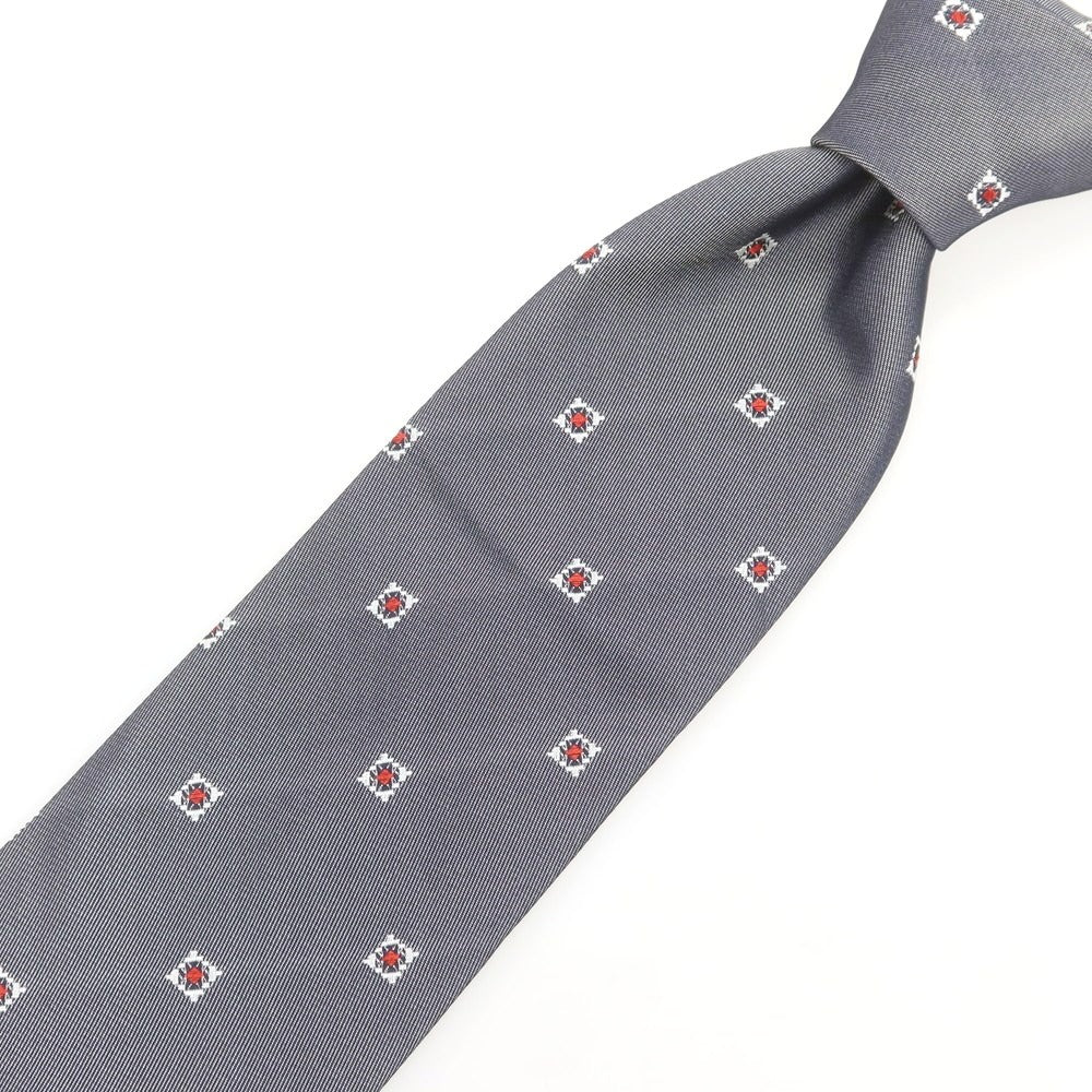 【中古】フランコミヌッチ franco minucci シルク 小紋柄ネクタイ グレー【 状態ランクB 】【 メンズ 】