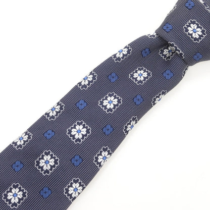 【中古】ペトロニウス PETRONIUS シルク 小紋柄ネクタイ ネイビー【 状態ランクB 】【 メンズ 】