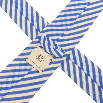 【中古】エーディーチンクワンタセイ AD56 コットンリネン ストライプ柄ネクタイ ブルーxホワイト【 状態ランクB 】【 メンズ 】