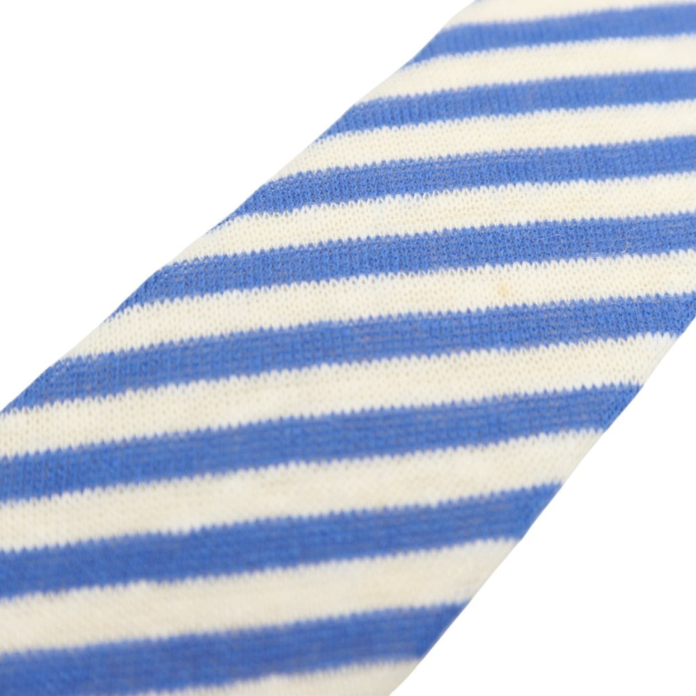 【中古】エーディーチンクワンタセイ AD56 コットンリネン ストライプ柄ネクタイ ブルーxホワイト【 状態ランクB 】【 メンズ 】