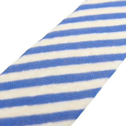 【中古】エーディーチンクワンタセイ AD56 コットンリネン ストライプ柄ネクタイ ブルーxホワイト【 状態ランクB 】【 メンズ 】