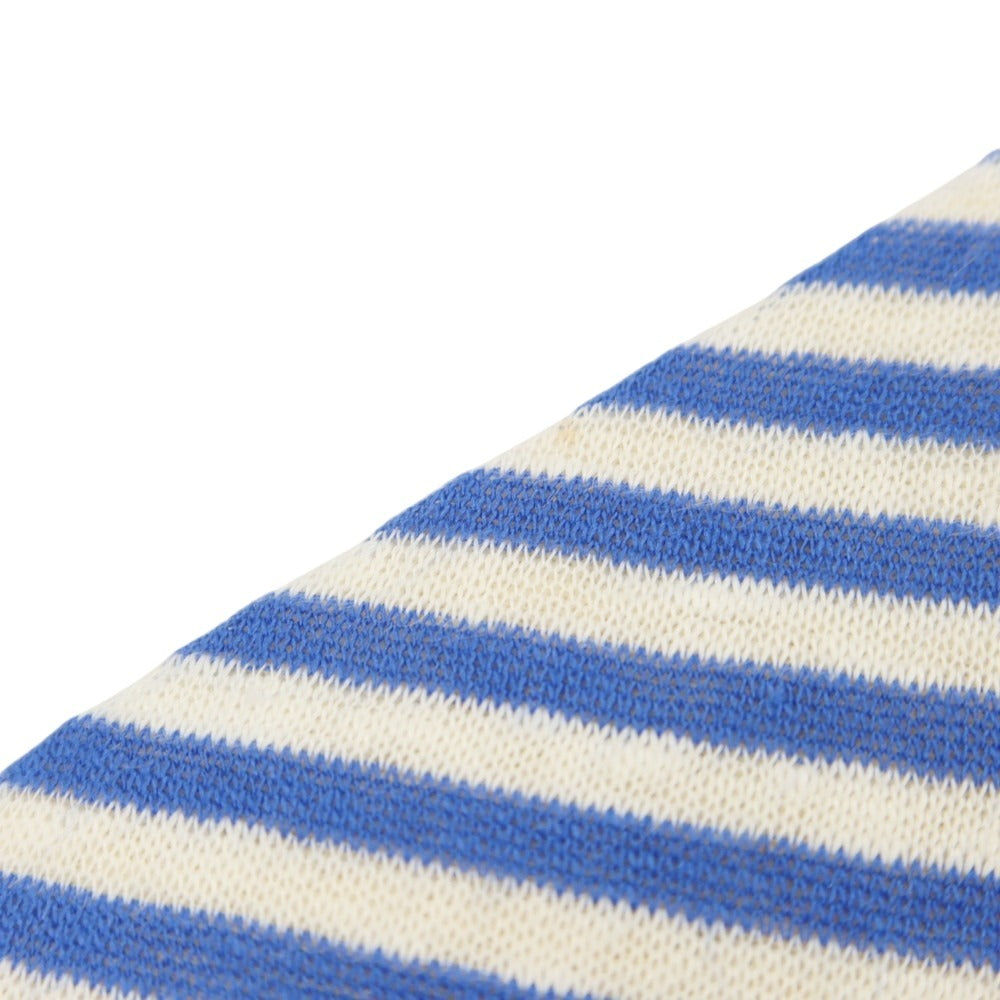 【中古】エーディーチンクワンタセイ AD56 コットンリネン ストライプ柄ネクタイ ブルーxホワイト【 状態ランクB 】【 メンズ 】