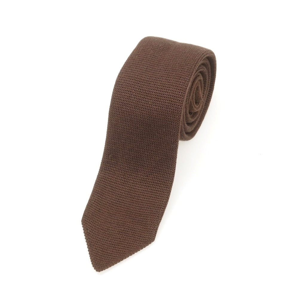 【中古】フィオリオ FIORIO シルク ニットタイ ブラウン【 状態ランクB 】【 メンズ 】