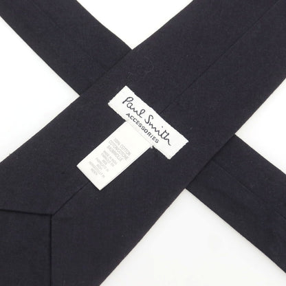 【中古】ポールスミス Paul Smith コットン 刺しゅうネクタイ ネイビー【 状態ランクB 】【 メンズ 】