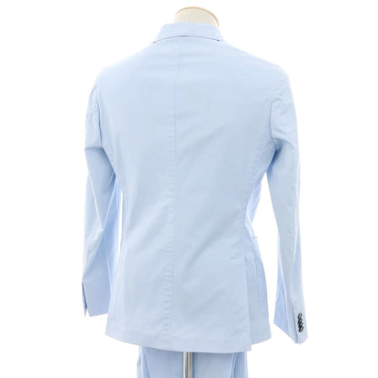 【新品アウトレット】インコテックス スローウェア INCOTEX SLOWEAR ストレッチコットン 2つボタンスーツ ライトブルー【 44 】【 状態ランクN- 】【 メンズ 】