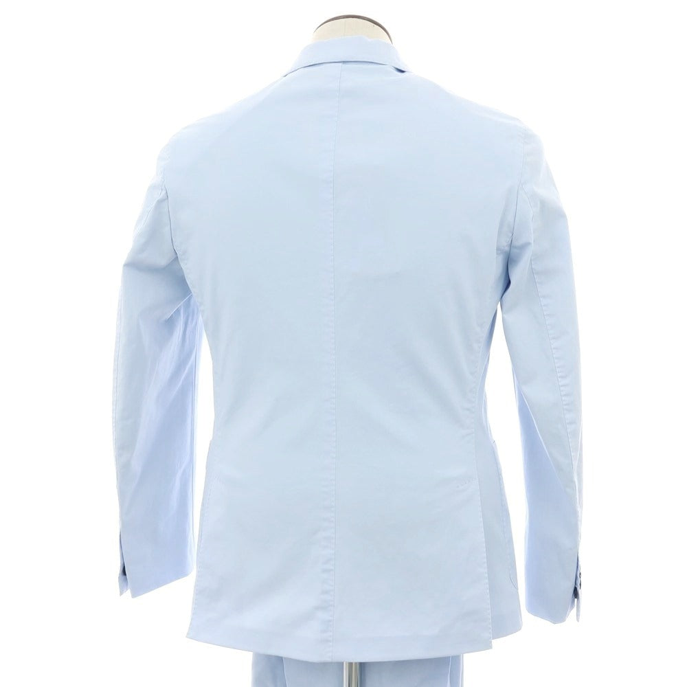 【新品アウトレット】インコテックス スローウェア INCOTEX SLOWEAR ストレッチコットン 2つボタンスーツ ライトブルー【 50 】【 状態ランクN- 】【 メンズ 】