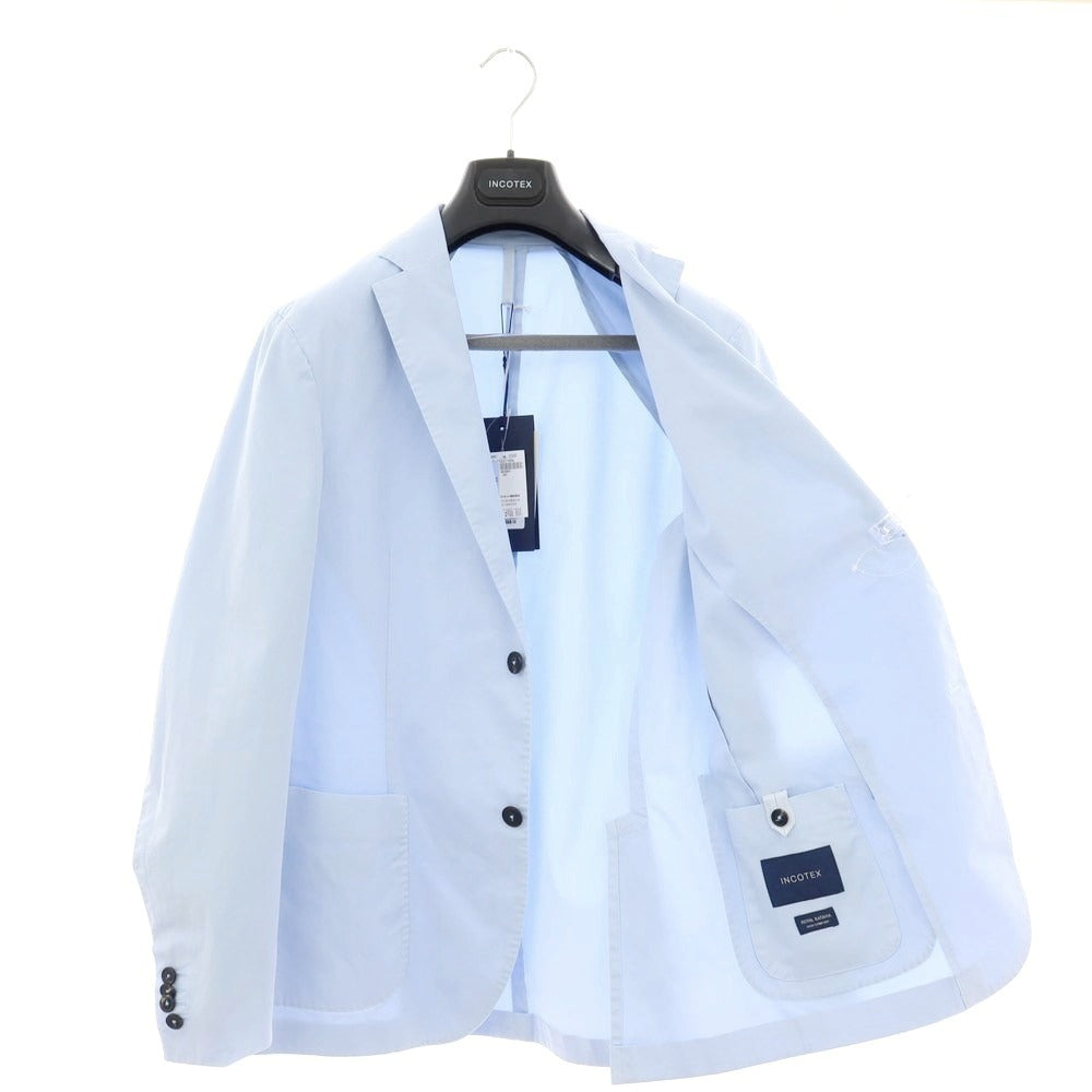 【新品アウトレット】インコテックス スローウェア INCOTEX SLOWEAR ストレッチコットン 2つボタンスーツ ライトブルー【 52 】【 状態ランクN- 】【 メンズ 】