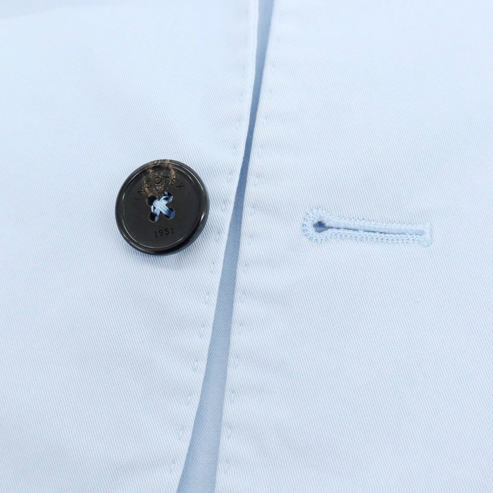 【新品アウトレット】インコテックス スローウェア INCOTEX SLOWEAR ストレッチコットン 2つボタンスーツ ライトブルー【 52 】【 状態ランクN- 】【 メンズ 】