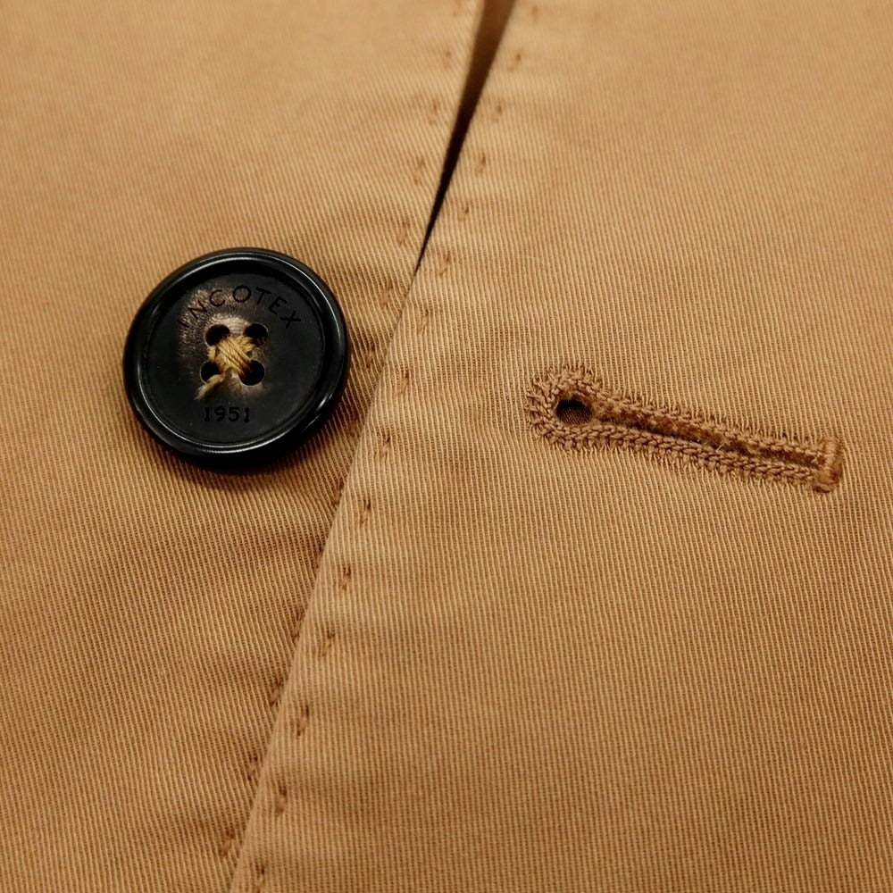 【新品アウトレット】インコテックス スローウェア INCOTEX SLOWEAR ストレッチコットン 2つボタンスーツ ライトブラウン【 50 】【 状態ランクN- 】【 メンズ 】