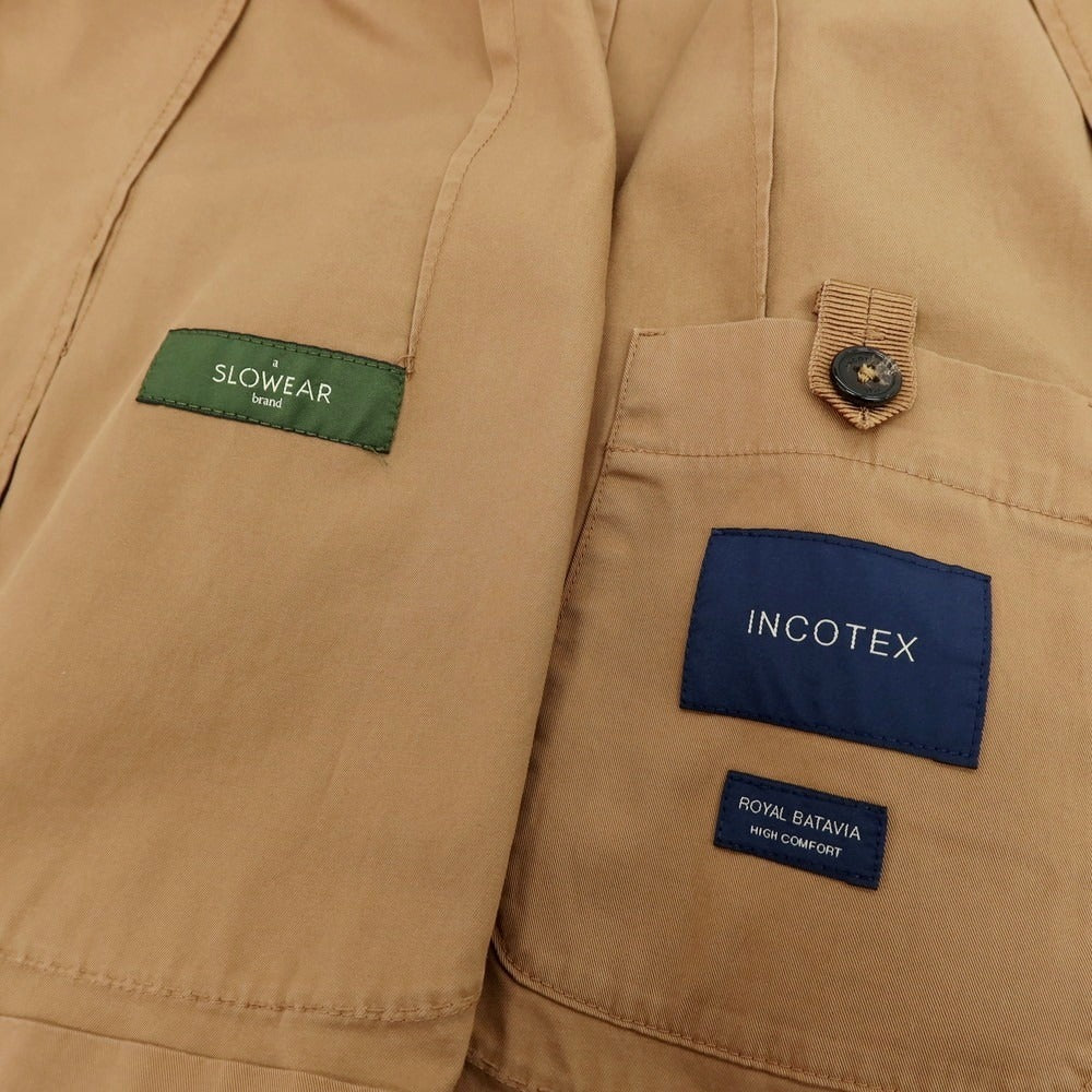 【新品】インコテックス スローウェア INCOTEX SLOWEAR 2つボタンスーツ ライトブラウン【サイズ54】【メンズ】 新品】インコテックス スローウェア INCOTEX SLOWEAR 2つボタンスーツ