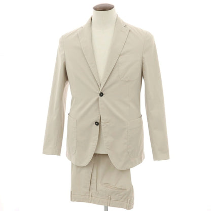 【新品】インコテックス スローウェア INCOTEX SLOWEAR ストレッチコットン 2つボタンスーツ サンドベージュ【 50 】【 状態ランクN 】【 メンズ 】