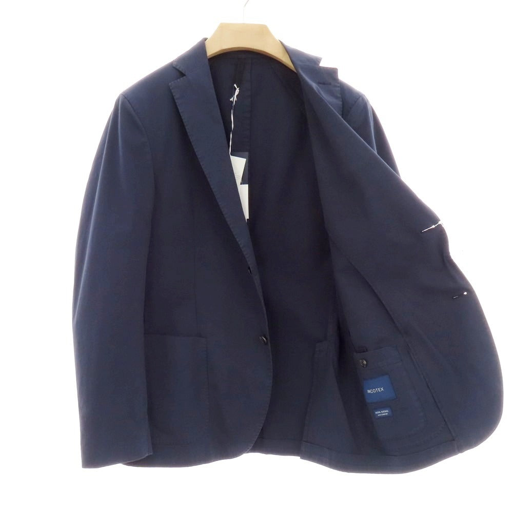【新品】インコテックス スローウェア INCOTEX SLOWEAR ストレッチコットン 2つボタンスーツ ネイビー【 サイズ50 】【 状態ランクN 】【 メンズ 】 [DPD]