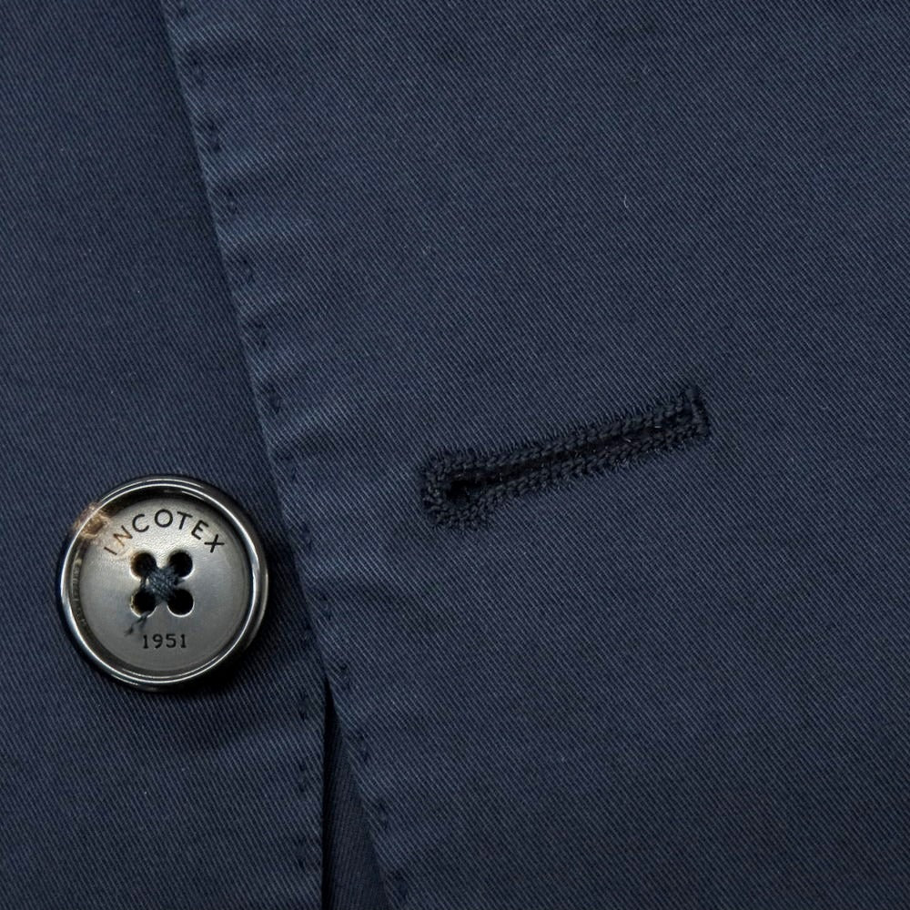 【新品】インコテックス スローウェア INCOTEX SLOWEAR ストレッチコットン 2つボタンスーツ ネイビー【 54 】【 状態ランクN 】【 メンズ 】