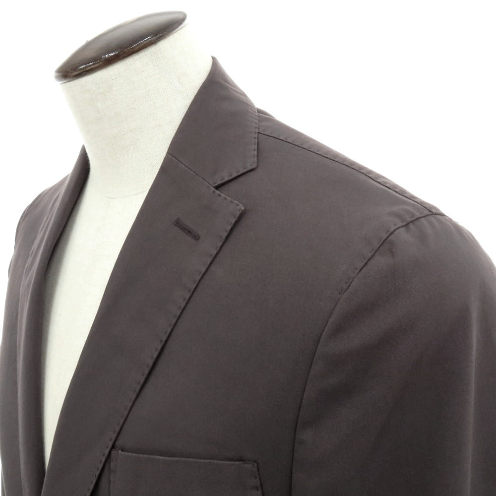 【新品】インコテックス スローウェア INCOTEX SLOWEAR ストレッチコットン 2つボタンスーツ ダークグレー【サイズ52】【 状態ランクN 】【 メンズ 】 [EPD]
