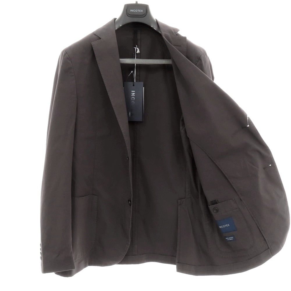 【新品】インコテックス スローウェア INCOTEX SLOWEAR ストレッチコットン 2つボタンスーツ ダークグレー【サイズ54】【 状態ランクN 】【 メンズ 】 [EPD]