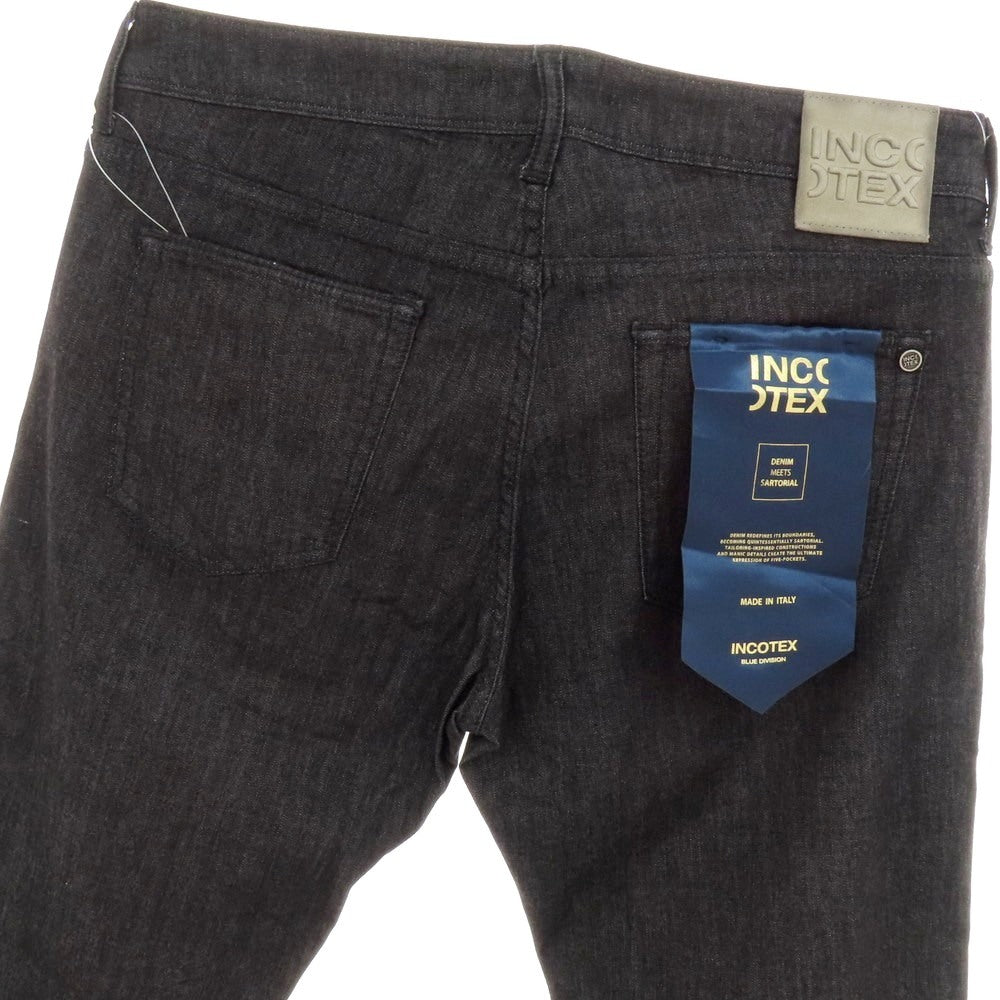 【新品】インコテックス ブルーディヴィジョン INCOTEX BLUE DIVISION ストレッチ コットンレーヨンポリエステル デニムパンツ ジーンズ ブラック【 34 】【 状態ランクN 】【 メンズ 】