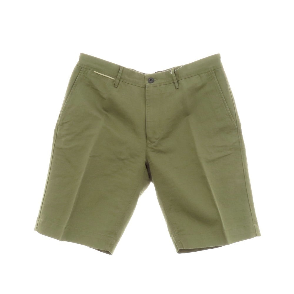 【新品】インコテックス スラックス INCOTEX SLACKS リネンコットン ショートパンツ オリーブ【 35 】【 状態ランクN 】【 メンズ 】[APD]