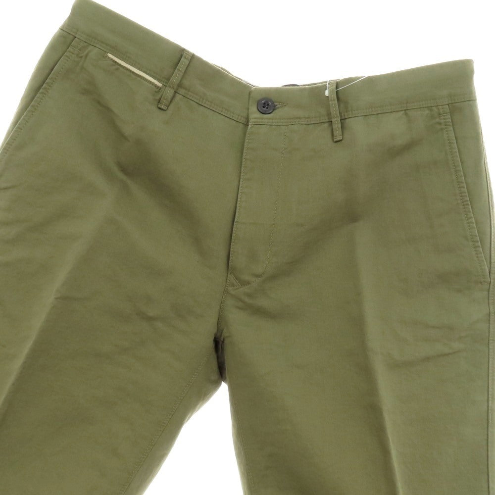 【新品】インコテックス スラックス INCOTEX SLACKS リネンコットン ショートパンツ オリーブ【 35 】【 状態ランクN 】【 メンズ 】[APD]