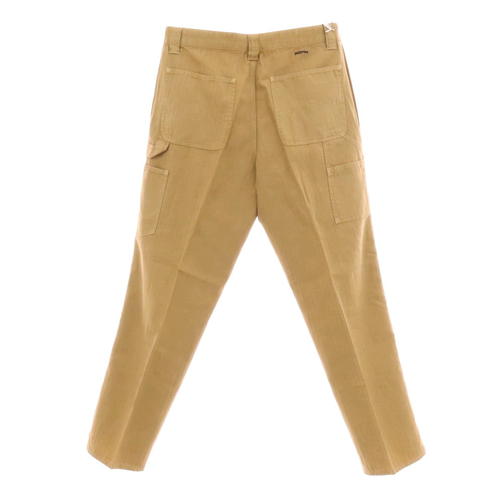 【新品】インコテックス スラックス INCOTEX SLACKS ストレッチ コットンリネン ペインターパンツ ベージュ【サイズ32】【 状態ランクN 】【 メンズ 】 [EPD]