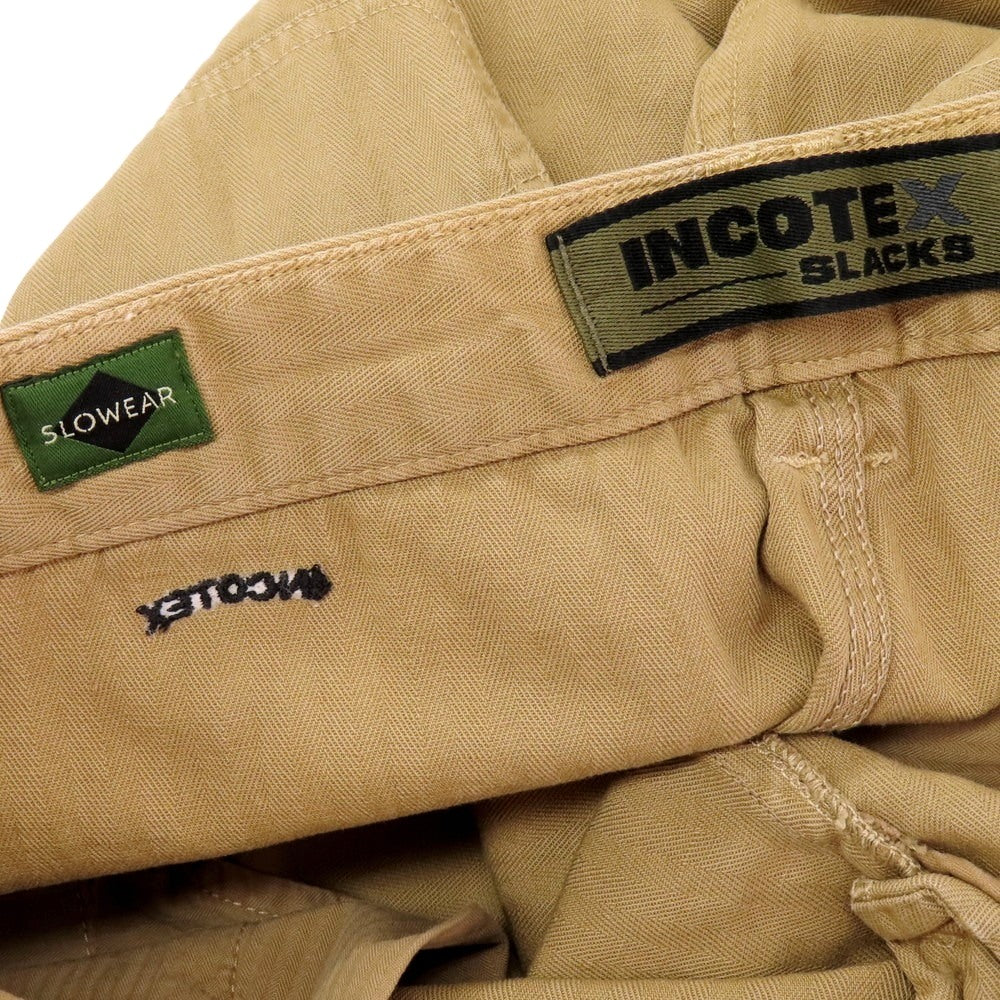 【新品】インコテックス スラックス INCOTEX SLACKS ストレッチ コットンリネン ペインターパンツ ベージュ【サイズ32】【 状態ランクN 】【 メンズ 】 [EPD]