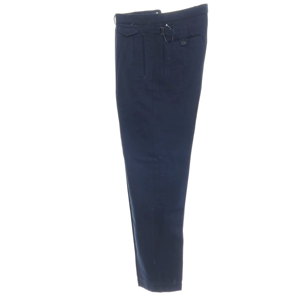 【新品】インコテックス スラックス INCOTEX SLACKS ツイルコットン カジュアルスラックスパンツ ネイビー【サイズ33】【 状態ランクN 】【 メンズ 】