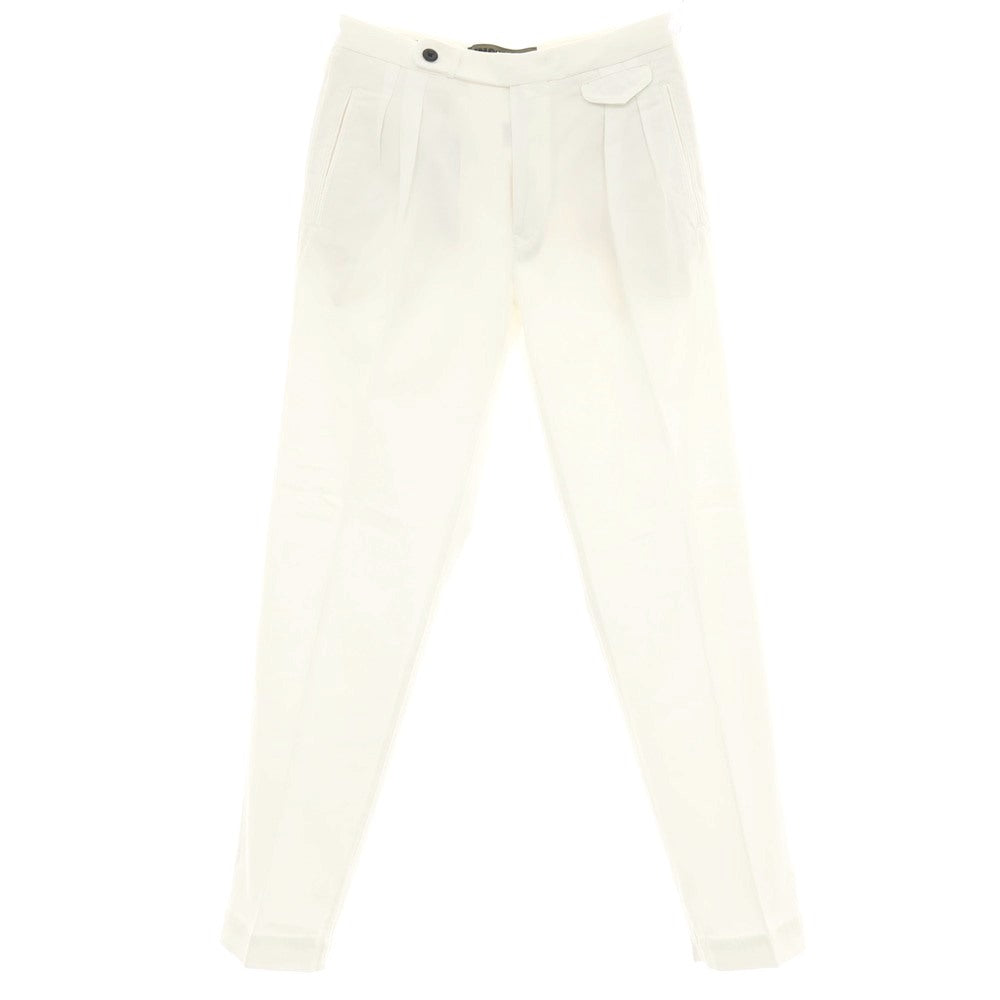 【新品】インコテックス スラックス INCOTEX SLACKS ツイルコットン カジュアルスラックスパンツ ホワイト【サイズ31】【 状態ランクN 】【 メンズ 】
