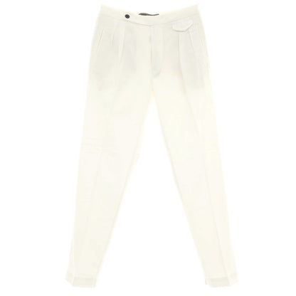 【新品】インコテックス スラックス INCOTEX SLACKS ツイルコットン カジュアルスラックスパンツ ホワイト【サイズ31】【 状態ランクN 】【 メンズ 】