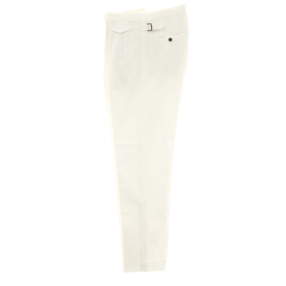 【中古】インコテックス スラックス INCOTEX SLACKS ツイルコットン カジュアルスラックスパンツ ホワイト【サイズ32】【 状態ランクB 】【 メンズ 】