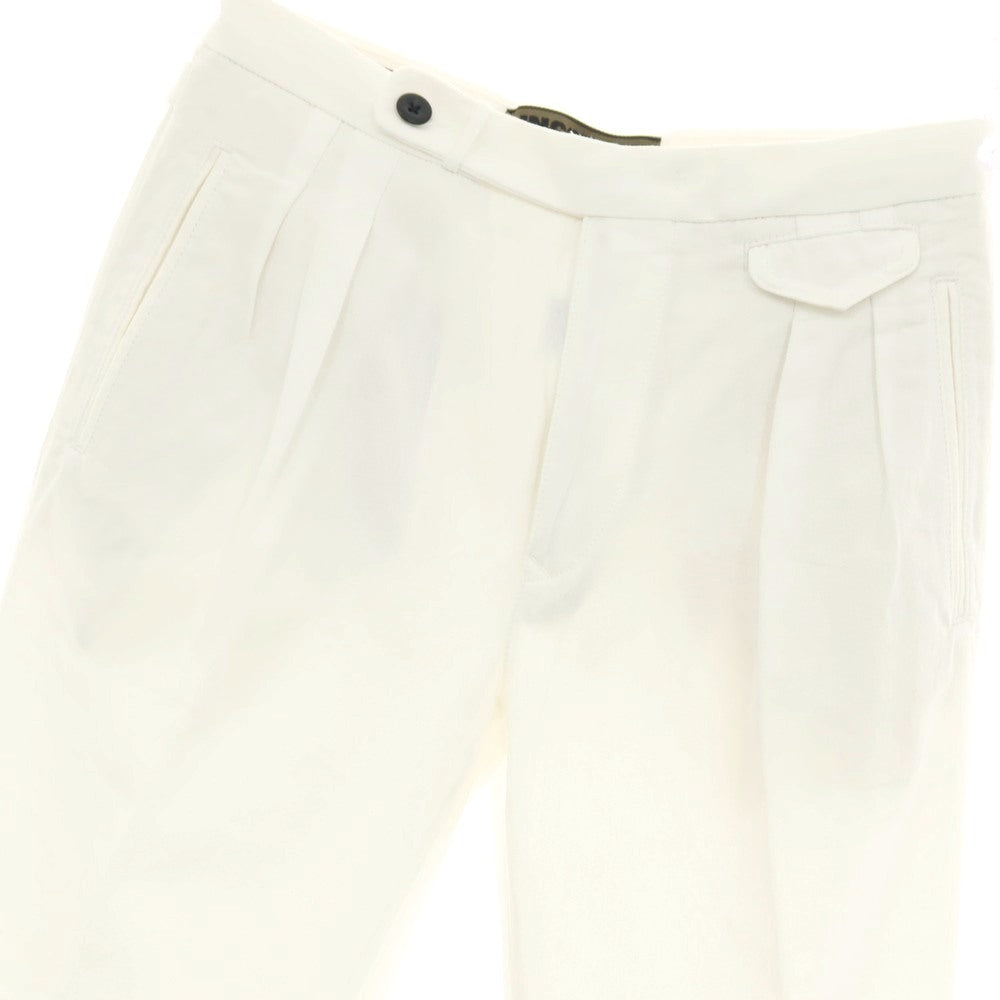 【中古】インコテックス スラックス INCOTEX SLACKS ツイルコットン カジュアルスラックスパンツ ホワイト【サイズ32】【 状態ランクB 】【 メンズ 】