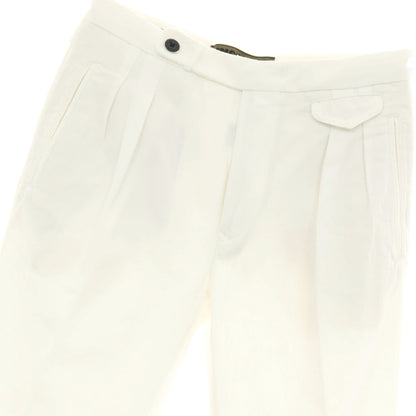 【中古】インコテックス スラックス INCOTEX SLACKS ツイルコットン カジュアルスラックスパンツ ホワイト【サイズ32】【 状態ランクB 】【 メンズ 】