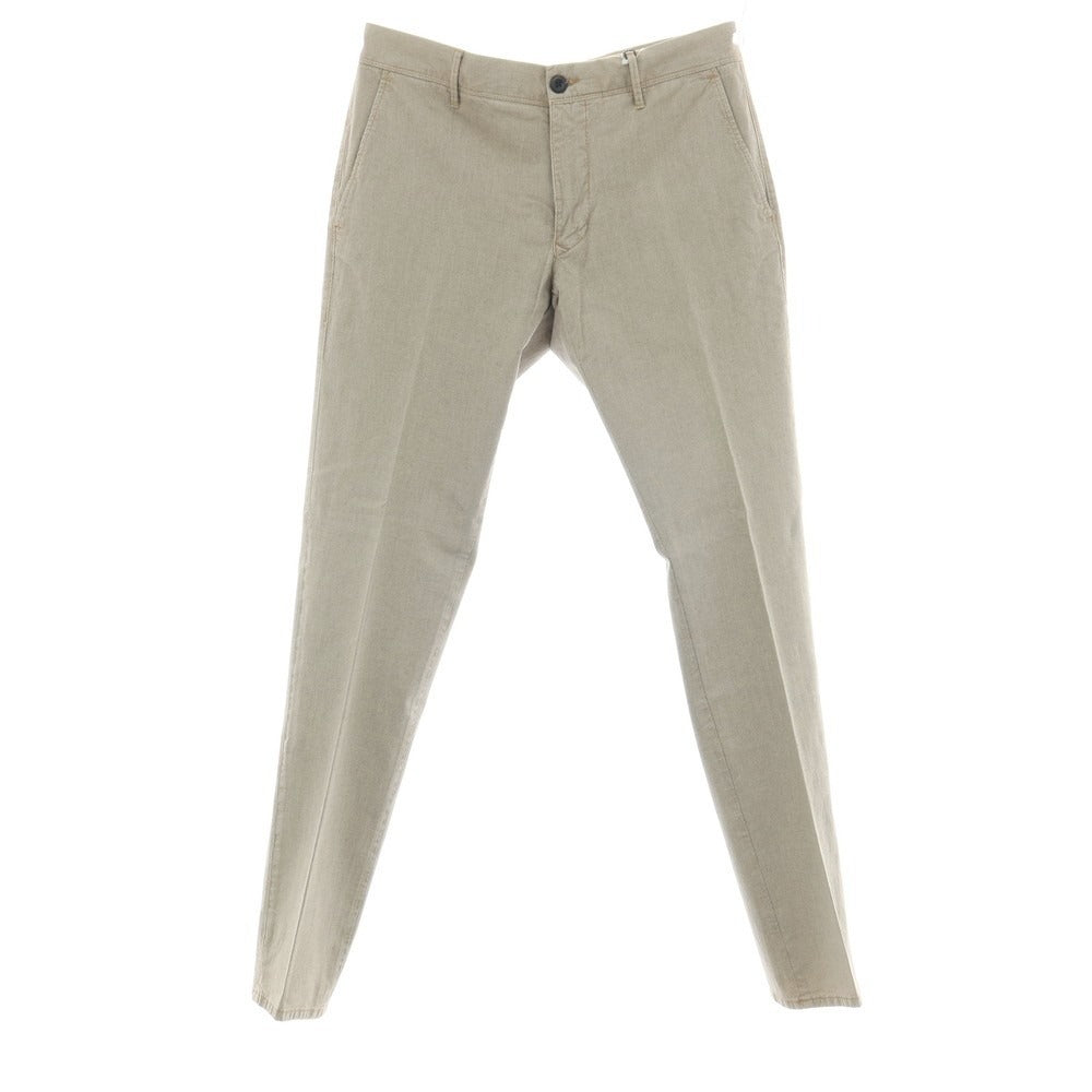【新品】インコテックス スラックス INCOTEX SLACKS ストレッチ コットン カジュアルスラックスパンツ グレージュ【サイズ32】【 状態ランクN 】【 メンズ 】