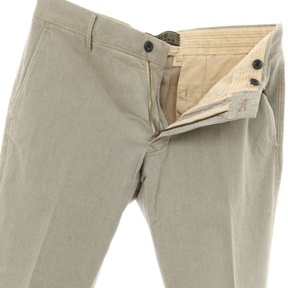 【新品】インコテックス スラックス INCOTEX SLACKS ストレッチ コットン カジュアルスラックスパンツ グレージュ【サイズ32】【 状態ランクN 】【 メンズ 】