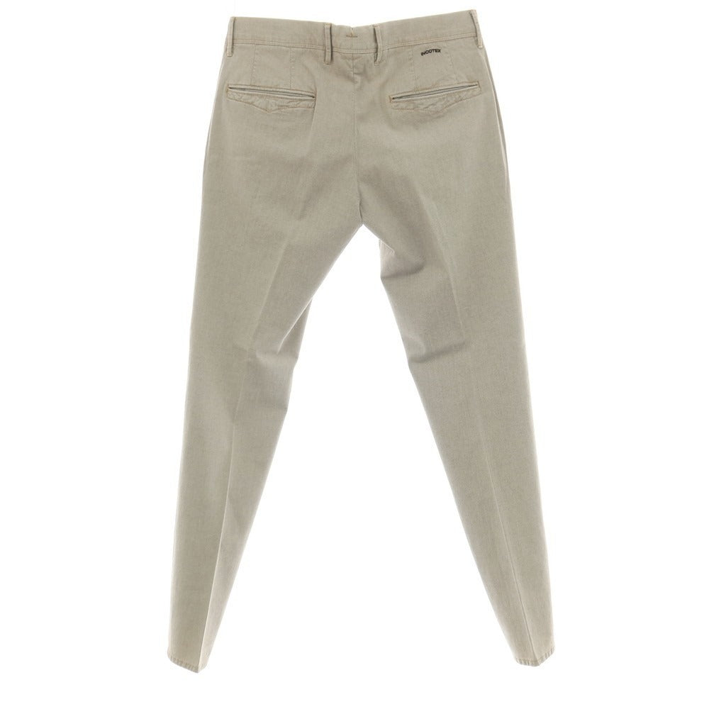 【新品】インコテックス スラックス INCOTEX SLACKS ストレッチ コットン カジュアルスラックスパンツ グレージュ【サイズ32】【 状態ランクN 】【 メンズ 】