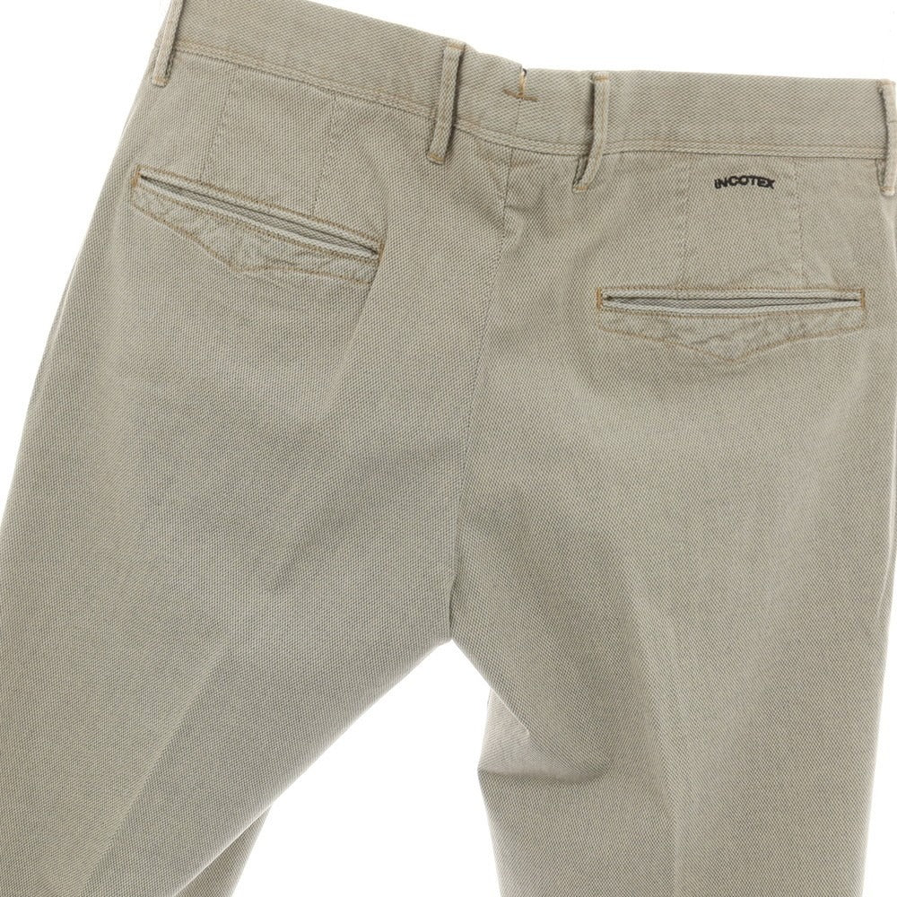 【新品】インコテックス スラックス INCOTEX SLACKS ストレッチ コットン カジュアルスラックスパンツ グレージュ【サイズ32】【 状態ランクN 】【 メンズ 】