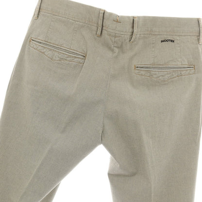 【新品】インコテックス スラックス INCOTEX SLACKS ストレッチ コットン カジュアルスラックスパンツ グレージュ【サイズ32】【 状態ランクN 】【 メンズ 】