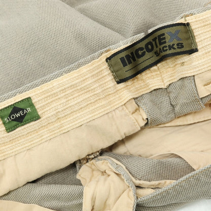 【新品】インコテックス スラックス INCOTEX SLACKS ストレッチ コットン カジュアルスラックスパンツ グレージュ【サイズ32】【 状態ランクN 】【 メンズ 】