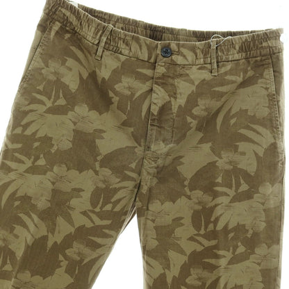 【新品】インコテックス スラックス INCOTEX SLACKS ストレッチ ボタニカル プリント イージーカジュアルスラックスパンツ オリーブグリーン【サイズ34】【 状態ランクN 】【 メンズ 】