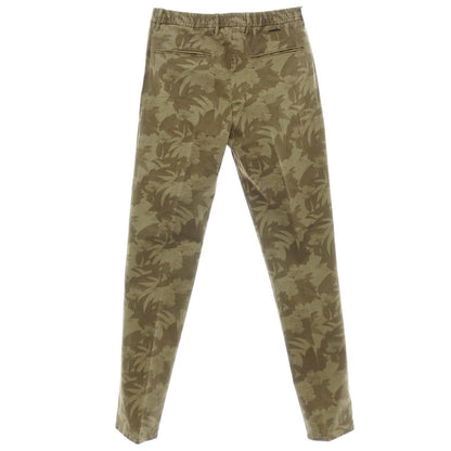 【新品】インコテックス スラックス INCOTEX SLACKS ストレッチ ボタニカル プリント イージーカジュアルスラックスパンツ オリーブグリーン【サイズ34】【 状態ランクN 】【 メンズ 】