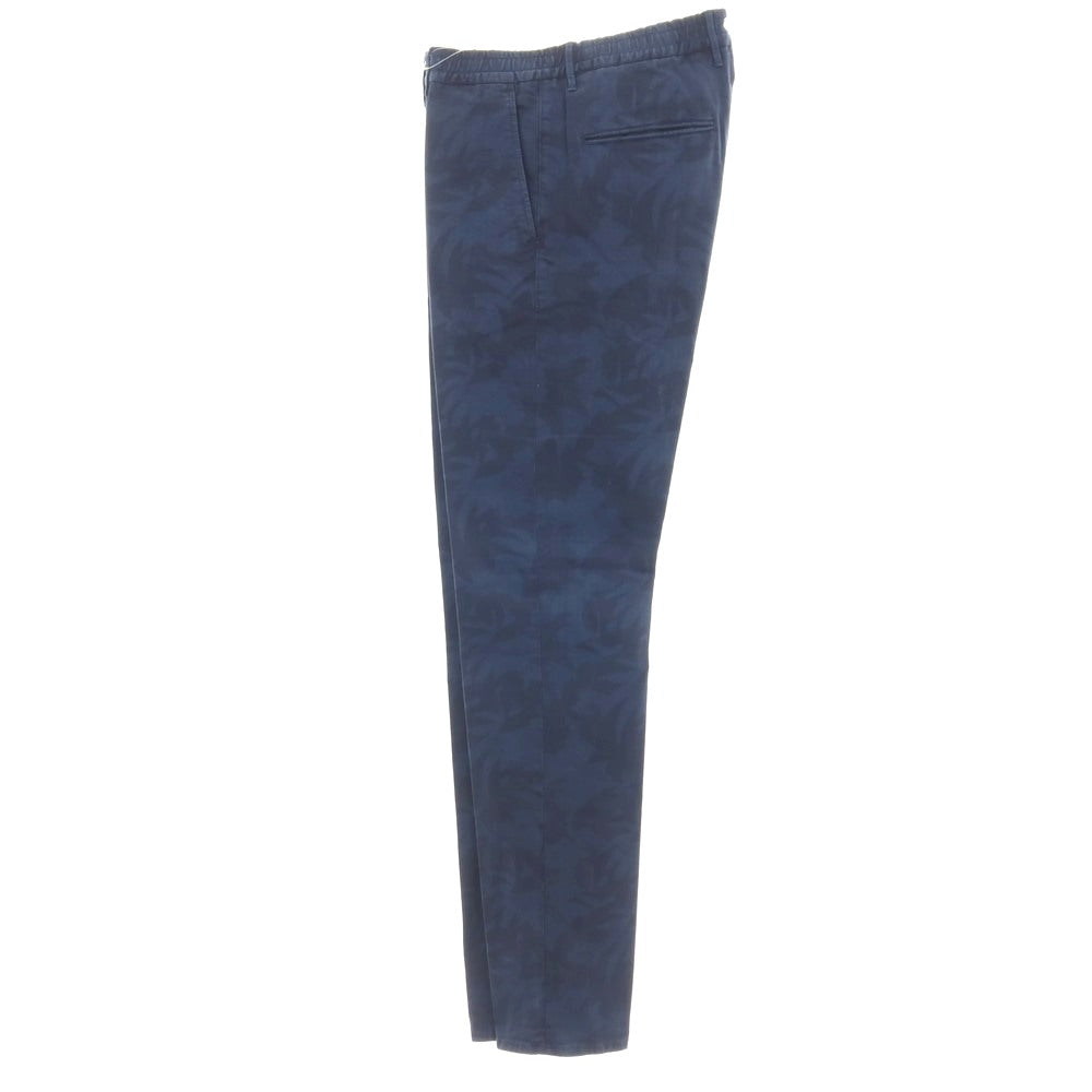 【新品】インコテックス スラックス INCOTEX SLACKS ストレッチ ボタニカル プリント イージーカジュアルスラックスパンツ ネイビー【サイズ34】【 状態ランクN 】【 メンズ 】