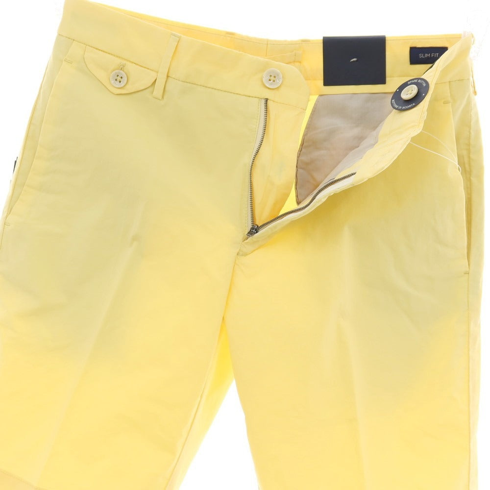 【新品】インコテックス スローウェア INCOTEX SLOWEAR SUMMER POPELINO ストレッチ コットン ショートパンツ ライトイエロー【サイズ44】【 状態ランクN 】【 メンズ 】