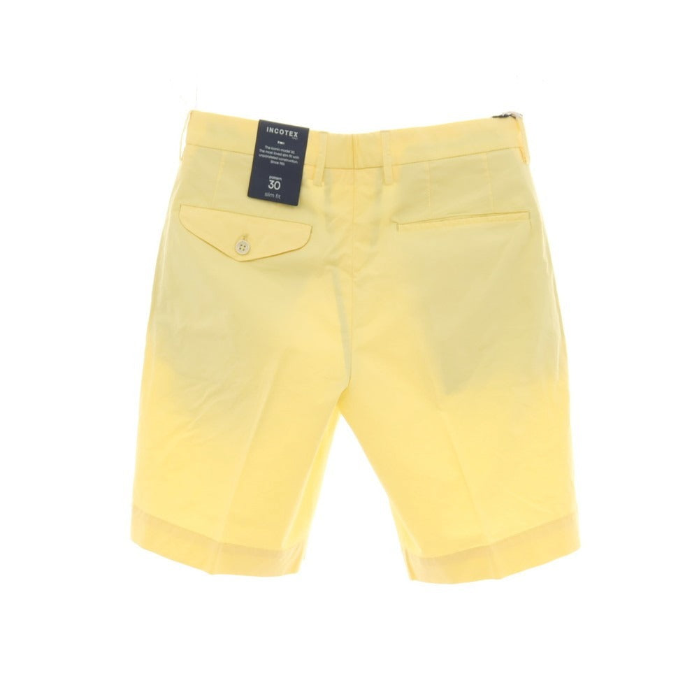 【新品】インコテックス スローウェア INCOTEX SLOWEAR SUMMER POPELINO ストレッチ コットン ショートパンツ ライトイエロー【サイズ44】【 状態ランクN 】【 メンズ 】
