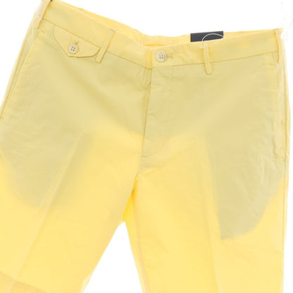 【新品】インコテックス スローウェア INCOTEX SLOWEAR SUMMER POPELINO ストレッチ コットン ショートパンツ ライトイエロー【サイズ50】【 状態ランクN 】【 メンズ 】