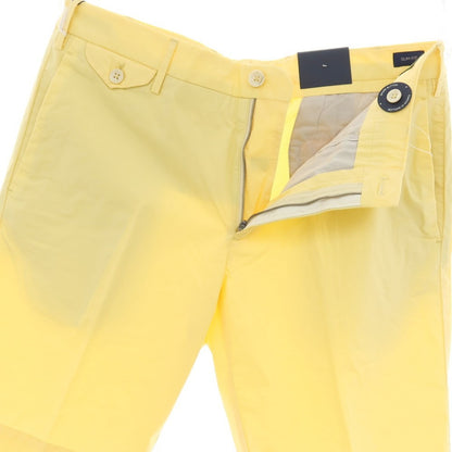 【新品】インコテックス スローウェア INCOTEX SLOWEAR SUMMER POPELINO ストレッチ コットン ショートパンツ ライトイエロー【サイズ50】【 状態ランクN 】【 メンズ 】